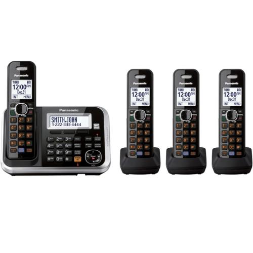 KX-TG6844B Expandable Digital Phone With Answering Machine 4 Cordless Handsets picture 1