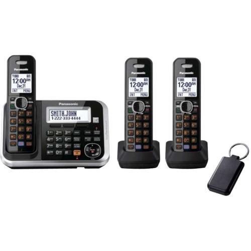 KX-TG6873B Expandable Digital Cordless Answering System With 3 Handsets And Key Dectector picture 1