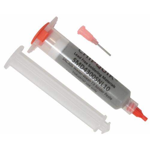 SMD4300SNL10 Solder Paste No Clean Lead-free In 10Cc Syringe 35G Water Washable picture 1