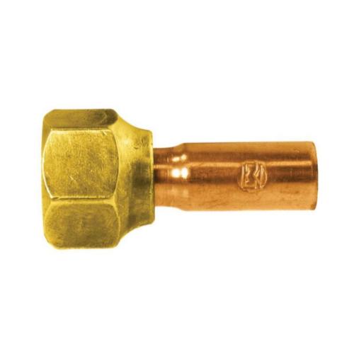 82-A15727 Brass Straight Fitting - Internal Flare To Tube Extension Solder