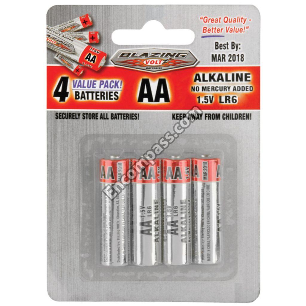 BV900253 Aa Alkaline Batteries - 4 Pack (Case Of 24 Packs)