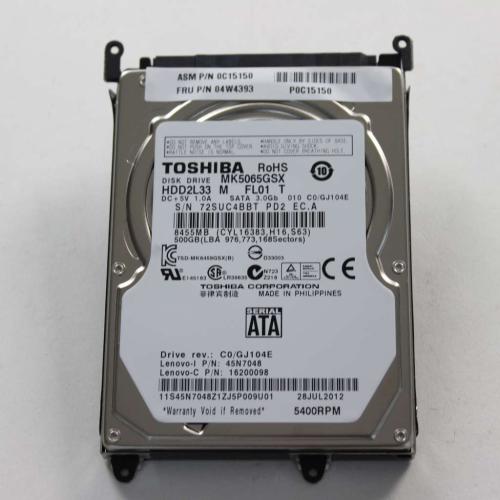 04W4393 Hdd 500G 5400Rpm Toshiba picture 1