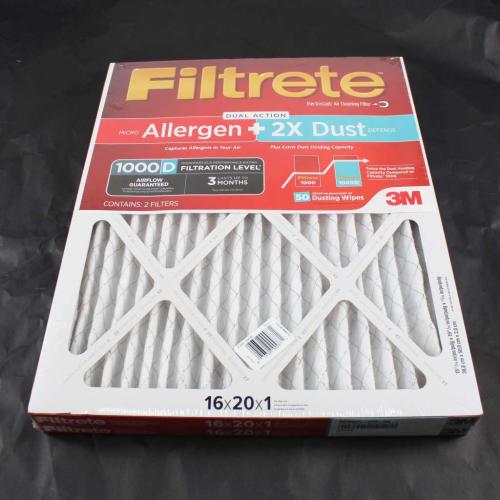 AD00PL-2PK-6E Micro Allergen Plus Dust Filter 16 In X 20 In X 1 In 2/Pk picture 1