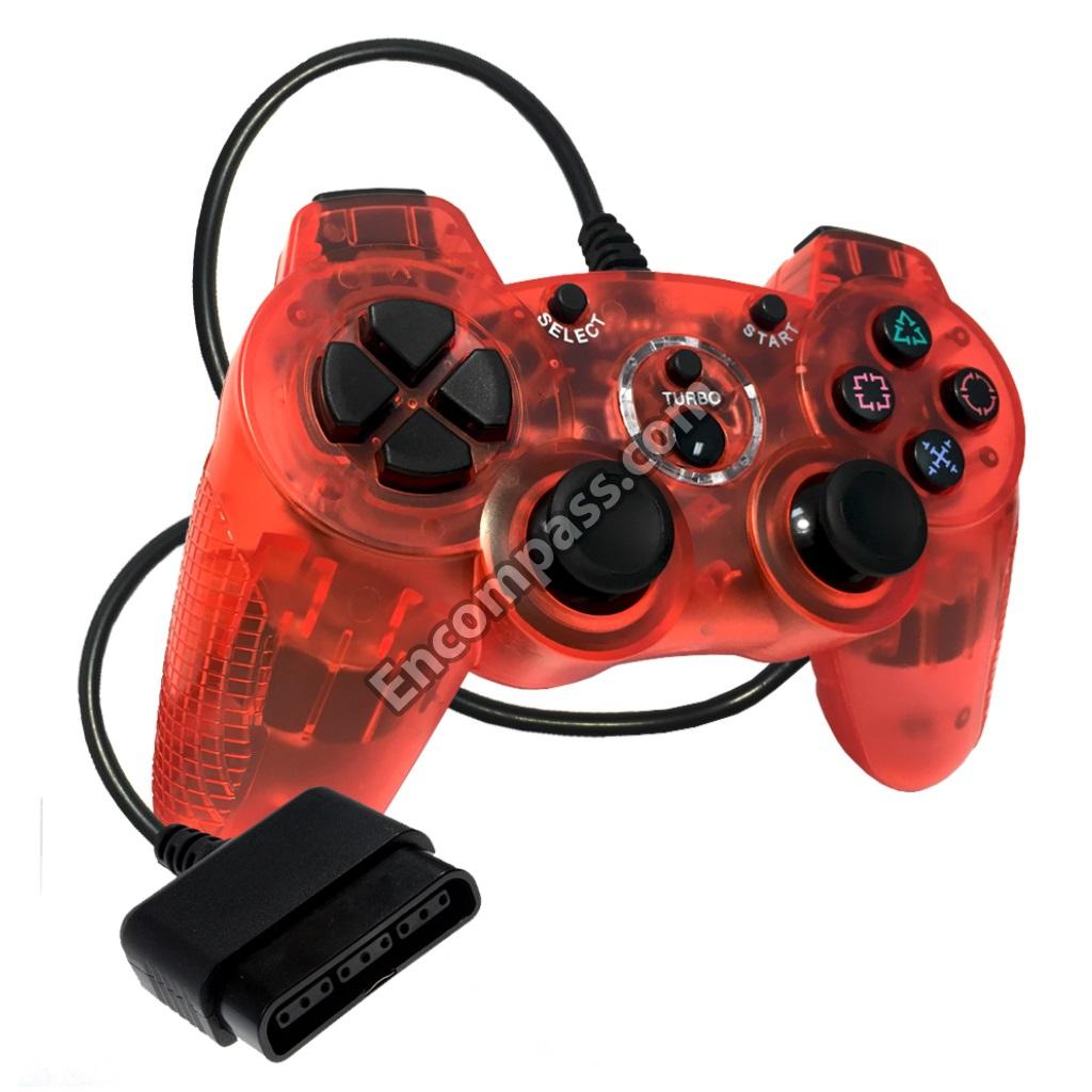 OS-6930 Sony Ps2 Controller Clear Red (Redesign)