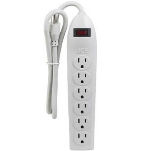 33543 6 Outlet Power Strip 3Ft Cord