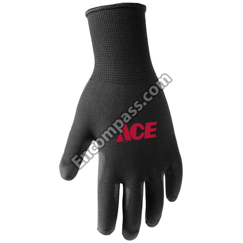 7502453 Large Black Poly Coated Work Gloves