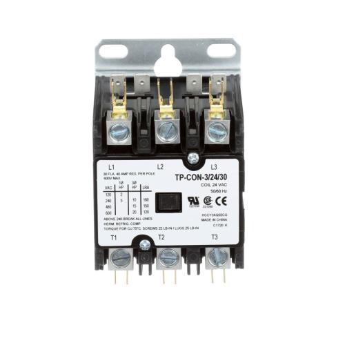 TP-CON-3/24/30 3 Pole 24 Volt 30 Amp Contactor