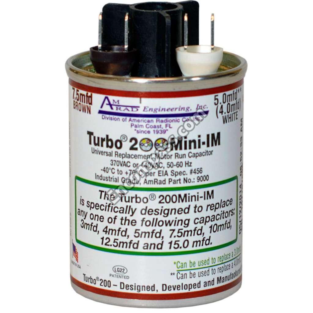 TURBO200MINI Gl Univ Cap 2.5-12.5 Mfd