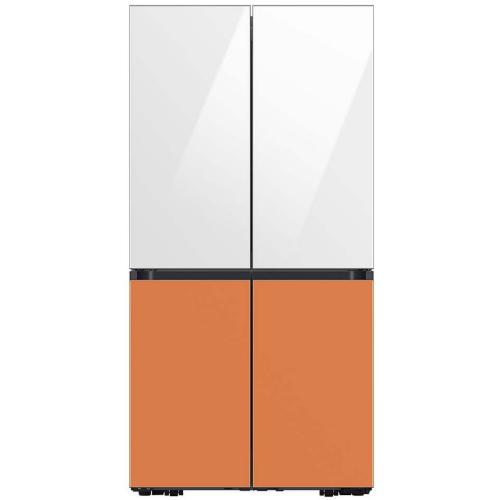 RA-F18DBBCH/AA Bespoke 4-Door Flex Refrigerator Panel In Clementine Glass - Bottom Panel picture 2