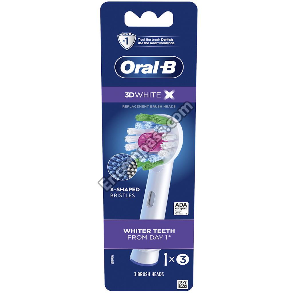 80748058 3D White X-filament Brush Heads, 3 Ct