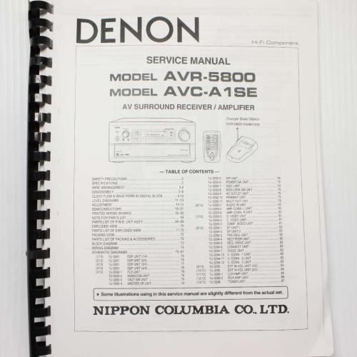 AVR5800S/M Service Manual Avr5800 picture 1