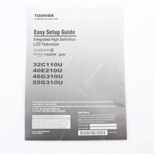 75024950 Manual, Easy Setup Guide-32c, 32C110um, picture 1