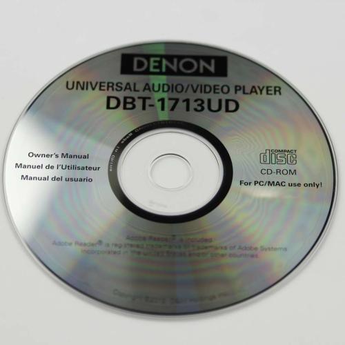 35201013700AD Inst Manual Cd-rom Dbt1713ud (See Detailed Description) picture 1