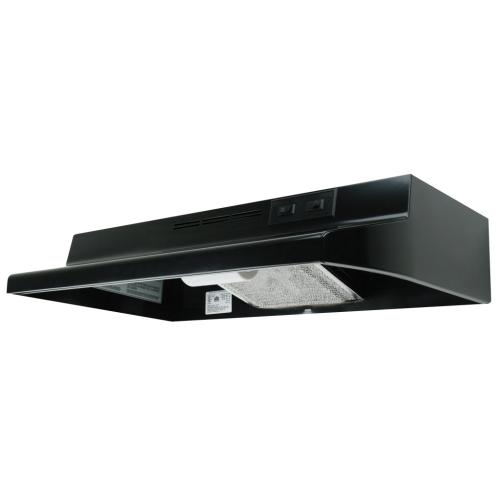 AD1306 30-Inch Under Cabinet Ductless Range Hood With Light In Black