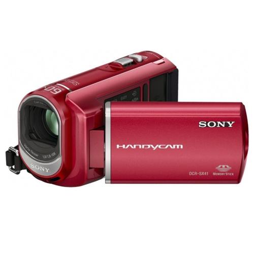 DCRSX41/R Palm-sized Camcorder W/ 60X Optical Zoom; Red