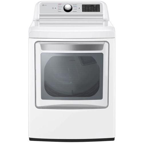 DLE7400WE 7.3 Cu. Ft. Smart Electric Dryer With Easyload Door - White