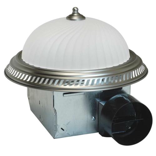 DRLC702 Decorative Round Exhaust Fan With Light, Nickel