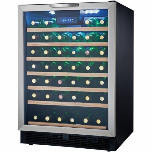 DWC508BLS 50 Bottle Designer Wine Cooler - Black/stainless