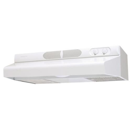 ECQ303 30-Inch Under Cabinet Ducted Range Hood With Light In White