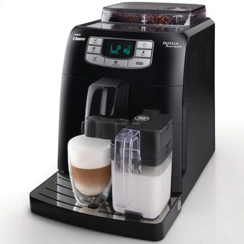 HD8753/84 Saeco Intelia Automatic Espresso Machine Integrated Milk Carafe Black