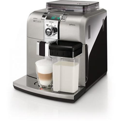HD8839/11 Saeco Syntia Automatic Espresso Machine Integrated Milk Carafe Stainless Steel