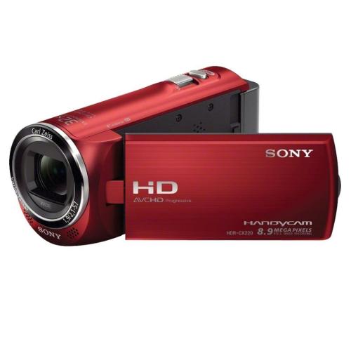 HDRCX220/R High Definition Handycam Camcorder; Red
