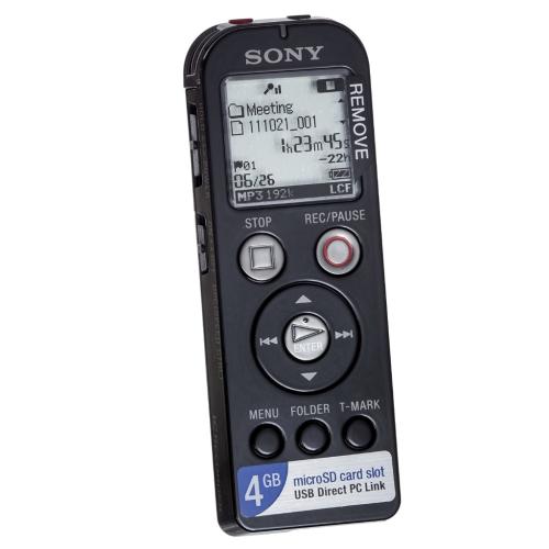 ICDUX523BLK Digital Flash Voice Recorder, Black