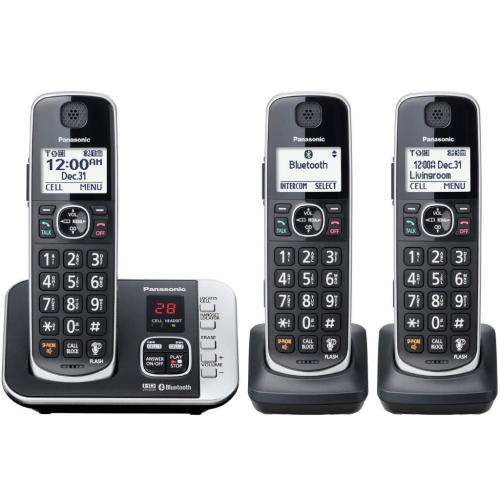 KXTGE663B Dect 6.0 Expandable Cordless Phone System