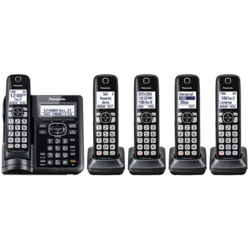 KXTGF545B Cordless Phone With 5 Handsets
