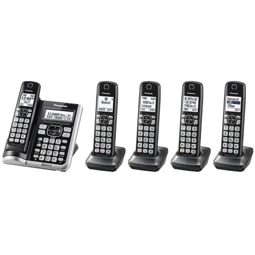 KXTGF575 Link2cell Cordless Phone W/ Answering Machine (5 Handsets)