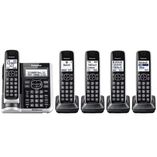 KXTGF675S Link2cell Bluetooth Cordless Phone 5 Handsets