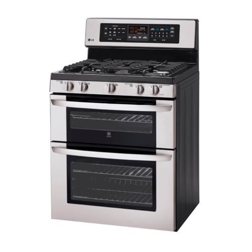 LDG3017ST 6.1 Cu. Ft. Capacity Gas Double Oven Range With Infrared Grill And Easyclean