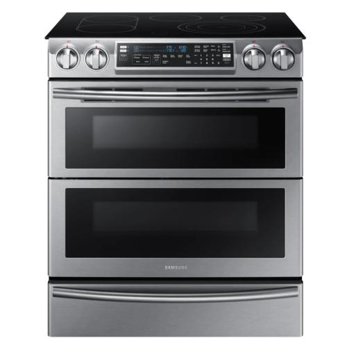 NE58K9850WS/AC 5.8 Cu. Ft. Electric Flex Duo Self-cleaning Slide-in Smart Range With Convection - Stainless Steel