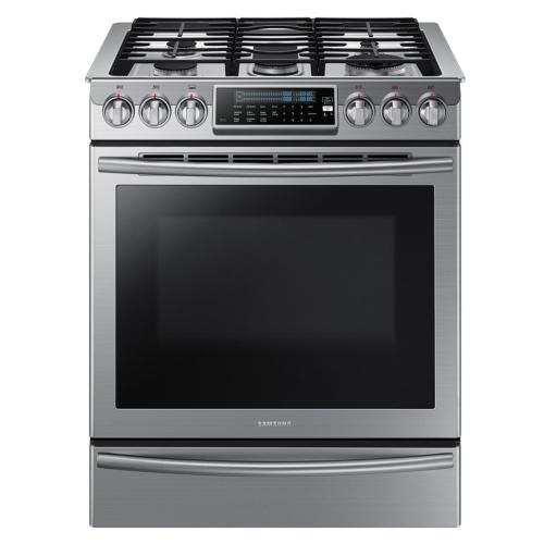 NX58H9500WS/AA 5.8 Cu. Ft. Slide-in Gas Convection Range