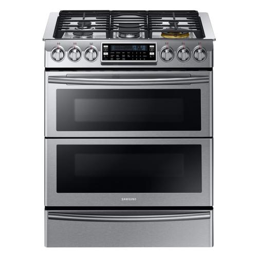 NY58J9850WS/AA 5.8 Cu. Ft. Double Oven Dual Fuel Convection Range