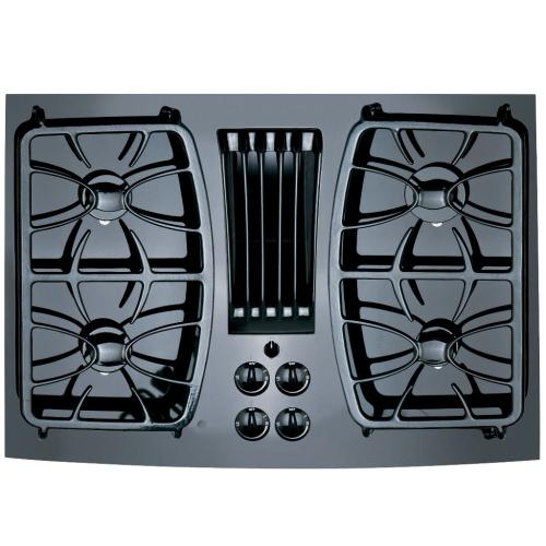 PGP989DN1BB Ge Profile Series 30" Built-in Gas Downdraft Cooktop