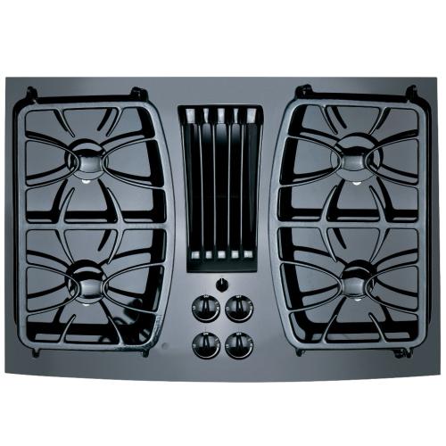 PGP989DN2BB Ge Profile Series 30" Built-in Gas Downdraft Cooktop
