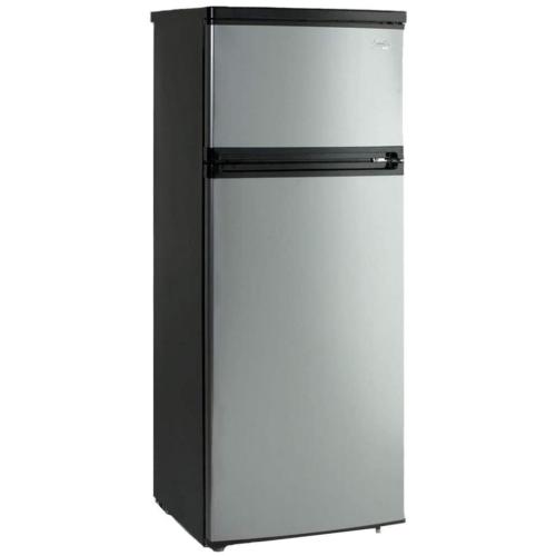 RA7316PST 7.4 Cf Two Door Apartment Size Refrigerator - Black W/platinum Finish