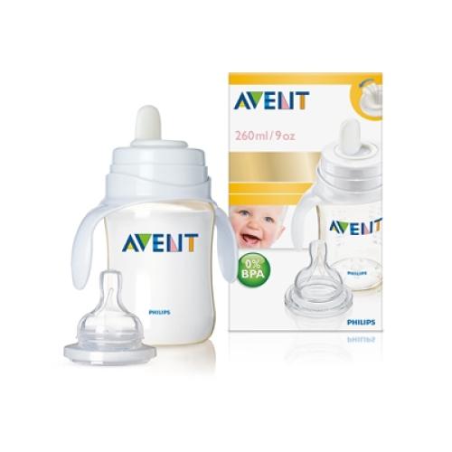 SCF663/04 Avent Baby Bottle Trainer Kit 9Oz Medium Flow Nipple