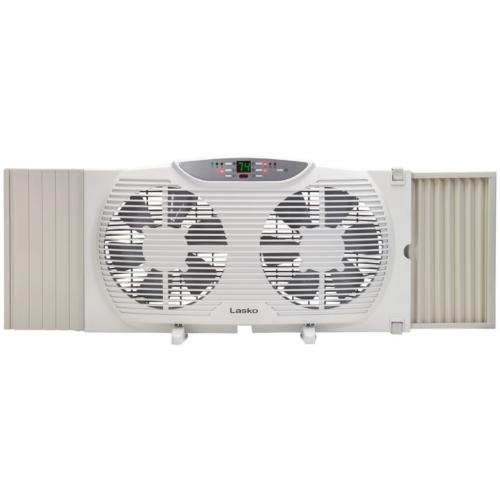 W09550 Electrically Reversible Twin Window Fan With Remote Control