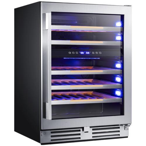 WCDE46R3S Up To 46 Wine Bottles Dual Zone Elite Series Wine Chiller