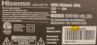  Hisense 43 4K HDR Smart TV (43H7D) : Electronics